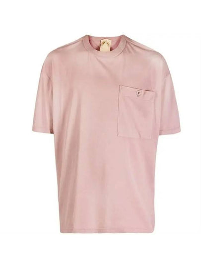 Pocket Back Logo Patch Cotton Short Sleeve T-Shirt Pink - TEN C - BALAAN 2