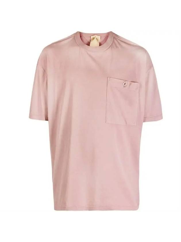 Pocket Back Logo Patch Cotton Short Sleeve T-Shirt Pink - TEN C - BALAAN 1