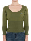 Cashmere Bebe Knit Top Khaki - VIVIENNE WESTWOOD - BALAAN 3