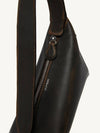 Distressed Leather The One Shoulder Bag Black - COURREGES - BALAAN 4