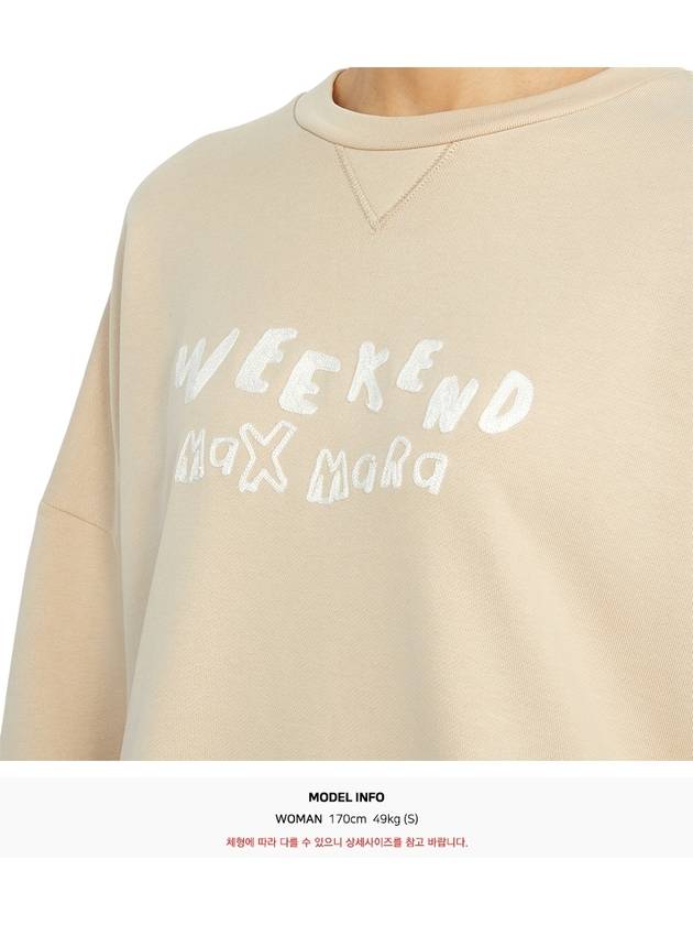 Danubio Logo Sweatshirt Beige - MAX MARA - BALAAN 9