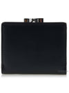 Small Frame Leather Half Wallet Black - VIVIENNE WESTWOOD - BALAAN 4