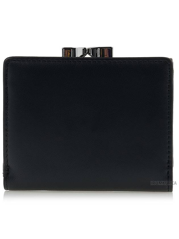 Small Frame Leather Half Wallet Black - VIVIENNE WESTWOOD - BALAAN 4