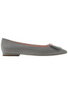 Women's Flats Leather Ballerina Shoes Grey - ROGER VIVIER - BALAAN 3