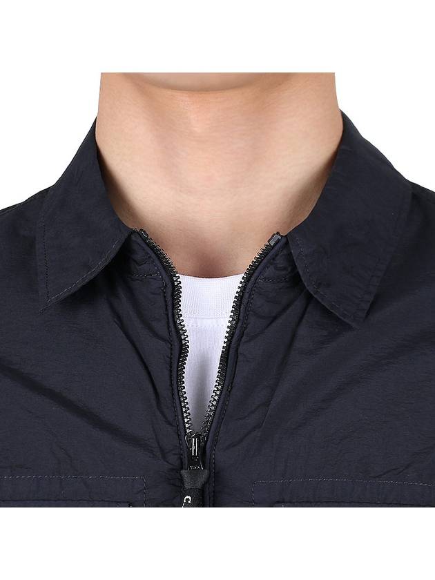 Taylon L Lens Shirt Zip Up Jacket Navy - CP COMPANY - BALAAN 8