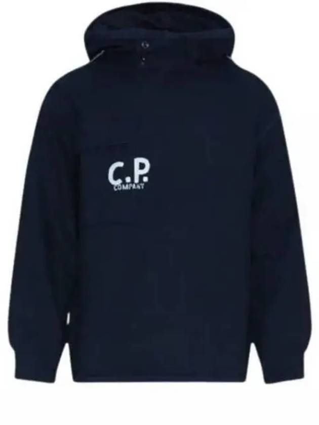 Indigo Fleece Hoodie Blue - CP COMPANY - BALAAN 1