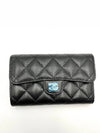 Classic Flap Wallet Grained Calfskin & Silver Black - CHANEL - BALAAN 2