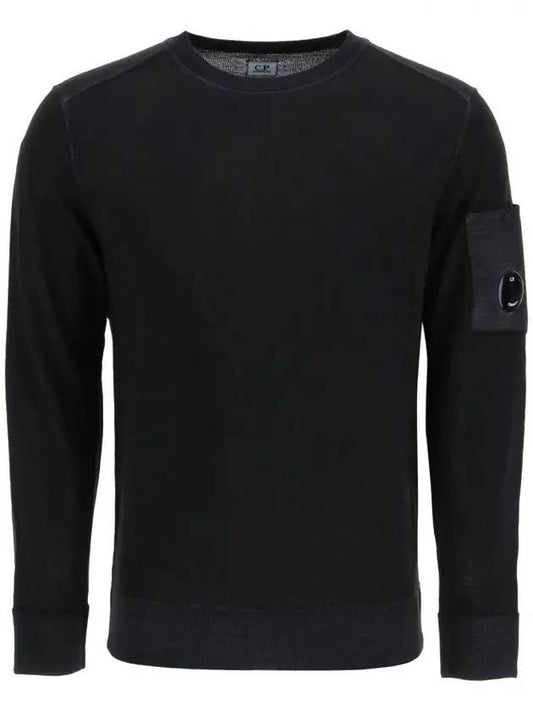 Wool Lens Knit Top Black - CP COMPANY - BALAAN 1