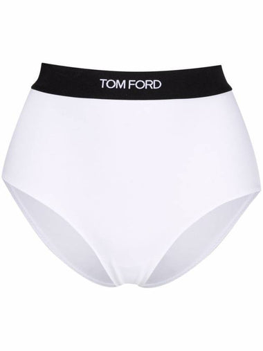 High Waist Logo Band Panties White - TOM FORD - BALAAN 1