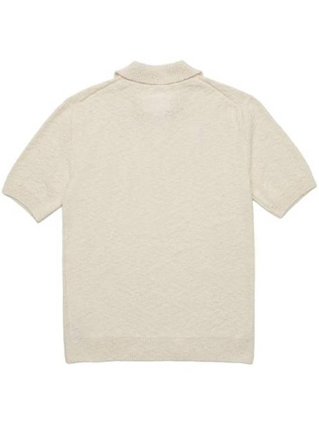 Nostalgic Boucle Knit Polo Shirt Off White - MAISON MARGIELA - BALAAN 3