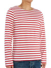 Minquiers Modern Stripe Long Sleeve T-Shirt Neige Tulipe - SAINT JAMES - BALAAN 5