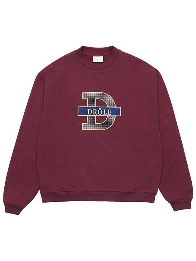 Drold Monsieur Men s LE DROLE TARTAN Sweatshirt Burgundy CSW126 CO001 BX - DROLE DE MONSIEUR - BALAAN 1