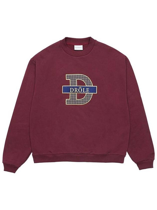 Drold Monsieur Men s LE DROLE TARTAN Sweatshirt Burgundy CSW126 CO001 BX - DROLE DE MONSIEUR - BALAAN 1