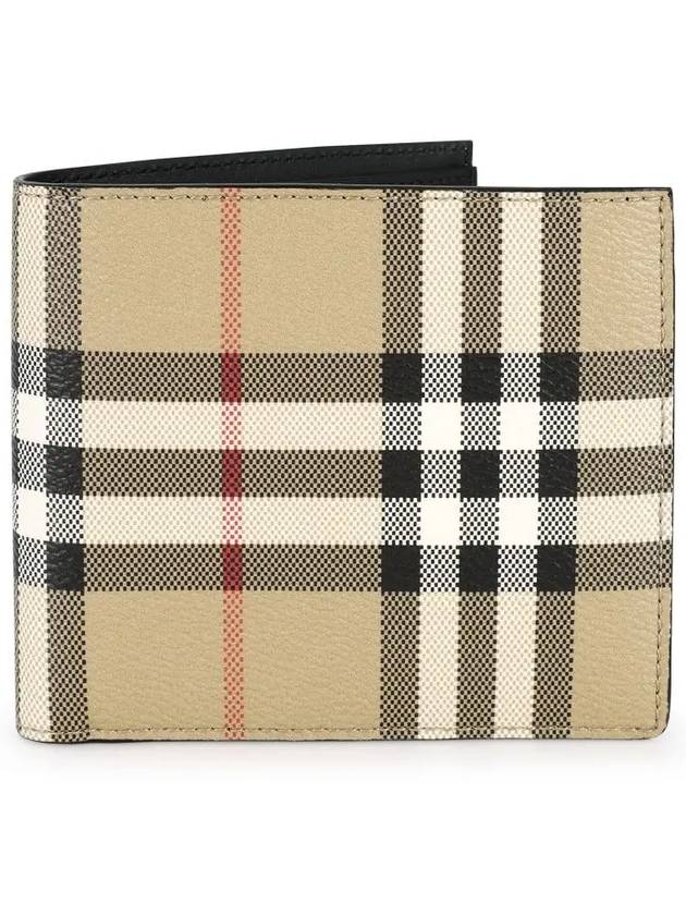 Check Half Wallet Beige - BURBERRY - BALAAN 3