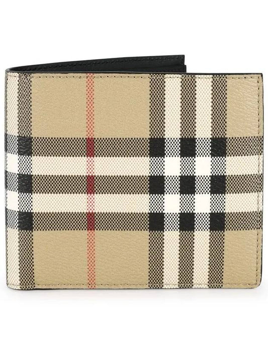 Check Half Wallet Beige - BURBERRY - BALAAN 2