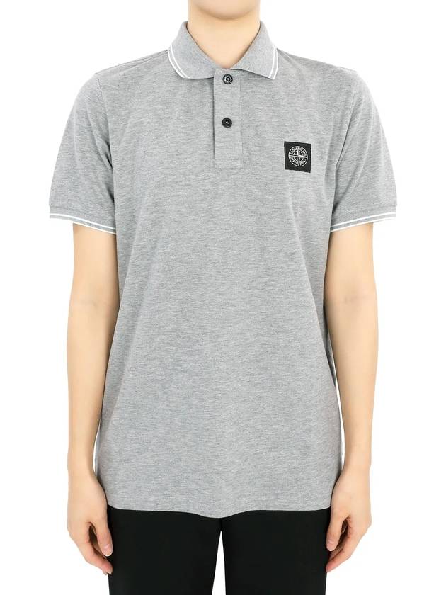 Kids Logo Patch Polo Shirt Grey - STONE ISLAND - BALAAN 4