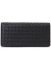 Intrecciato Continental Long Wallet Black - BOTTEGA VENETA - BALAAN 2