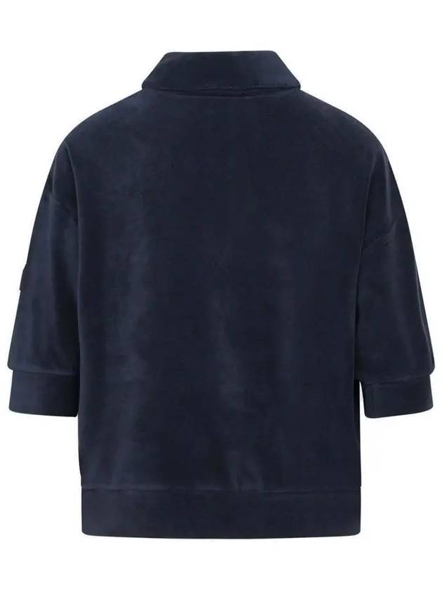 Terry half zip collar t shirt 8A000 06 596LS 778 - MONCLER - BALAAN 3