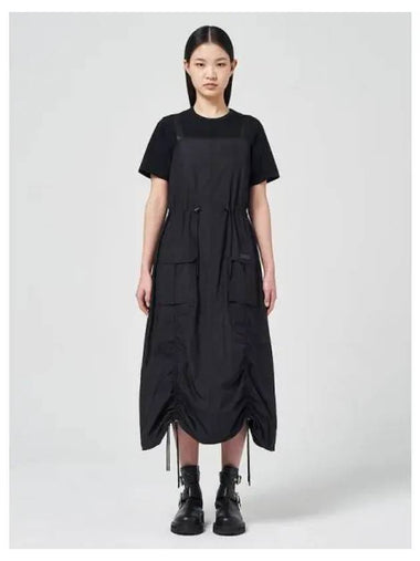 Out pocket overall dress one piece black domestic product - JUUN.J - BALAAN 1