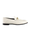 Leather Horsebit Loafers White - GUCCI - BALAAN.