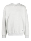 Logo Patch Crew Neck Oversized Sweatshirt Grey - JIL SANDER - BALAAN 2