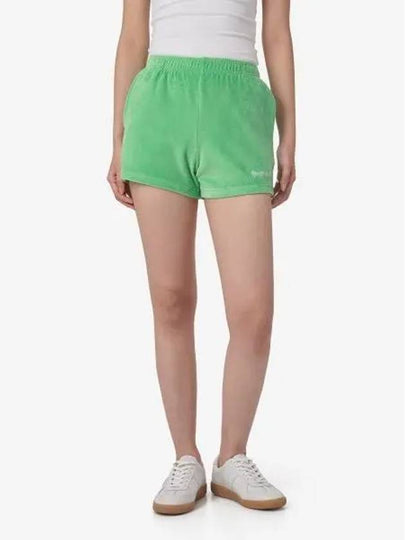 Embroidered Logo Shorts Green - SPORTY & RICH - BALAAN 2