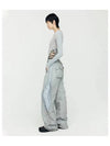 for WOMEN Crack Padded Lace Up Wide Pants apa770w GRAY - ANDERSSON BELL - BALAAN 2