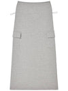 Two way zipper cargo long skirt Melange gray - THE GREEN LAB - BALAAN 5