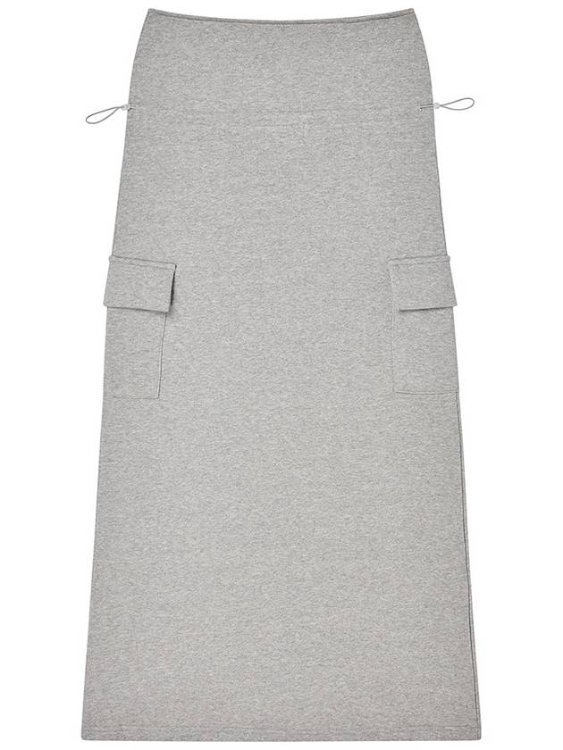 Two way zipper cargo long skirt Melange gray - THE GREEN LAB - BALAAN 5