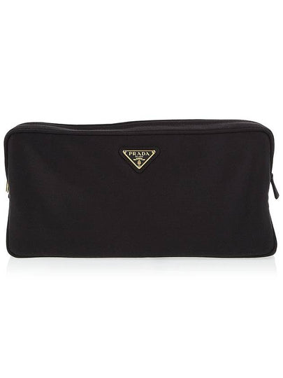 Triangle Logo Silk Satin Pouch Bag - PRADA - BALAAN 2