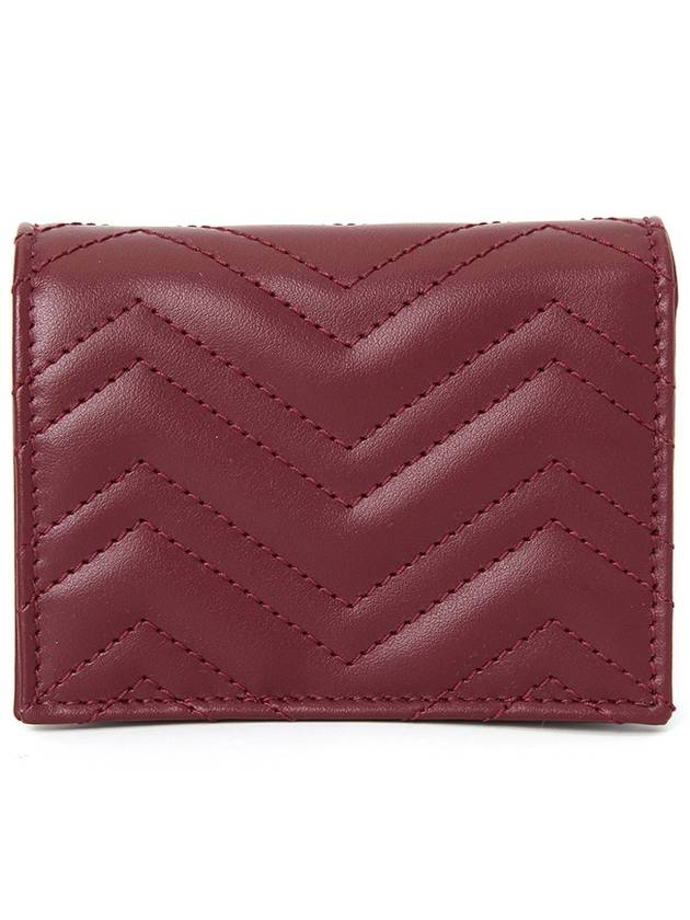 GG Marmont Leather Card Wallet Light Rosso Ancora Red - GUCCI - BALAAN 3