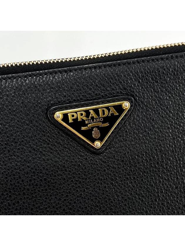 Vitello Dino triangle logo cross bag black - PRADA - BALAAN 5