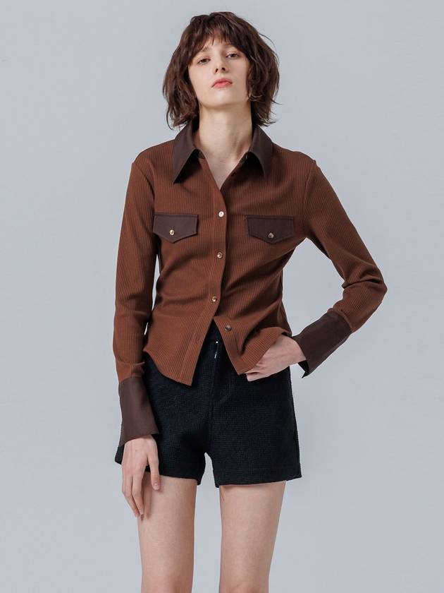 FLAP SHIRTBROWN PC23SH01BR - PAGE STUDIO - BALAAN 2