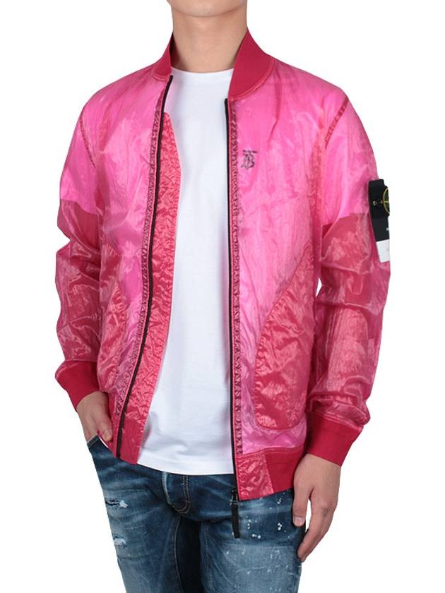 Men's Waffen Piatina Transparent Bomber Jacket Cyclamen - STONE ISLAND - BALAAN 4