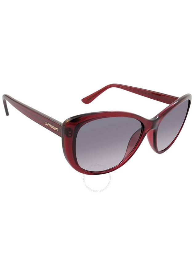 Calvin Klein Grey Gradient Cat Eye Ladies Sunglasses CK19560S 605 57 - CALVIN KLEIN - BALAAN 2