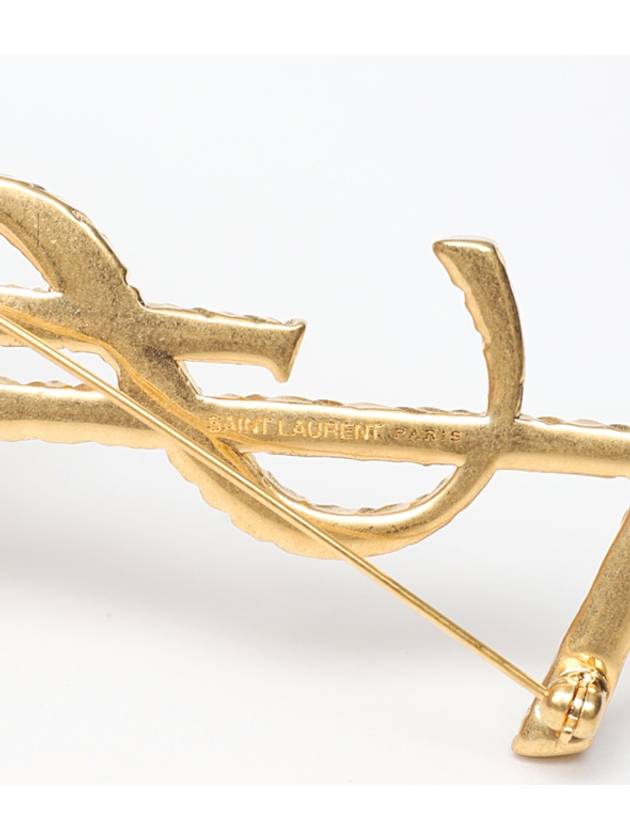 Opyum Ysl Twisted Brooch In Metal Gold - SAINT LAURENT - BALAAN 5