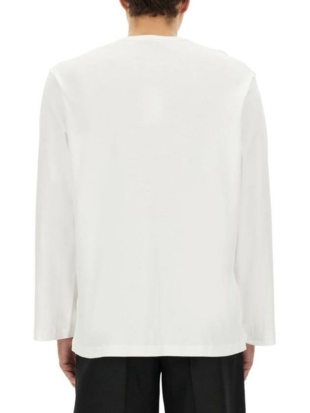 Embroidery Logo Long-Sleeved T-Shirt White - HELMUT LANG - BALAAN 4