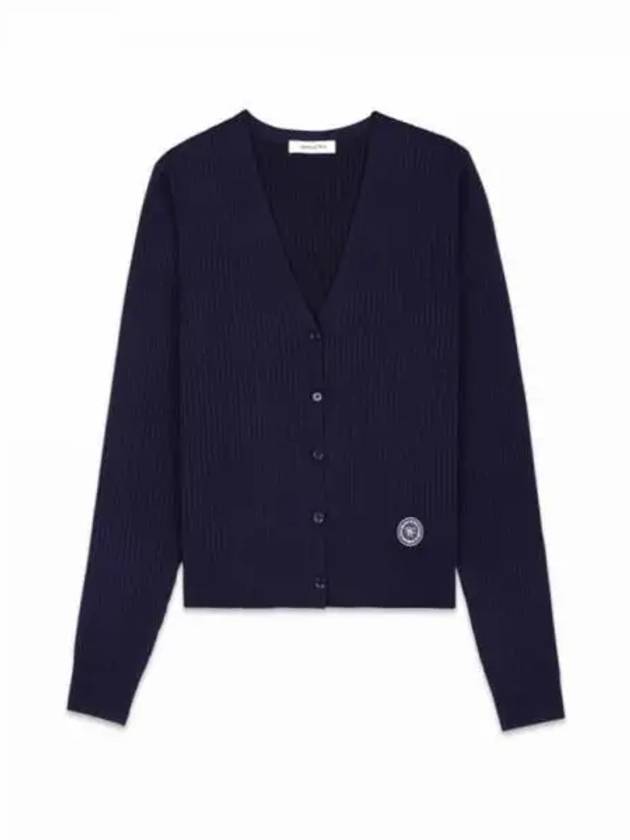 SRHWC Ribbed Cardigan Navy CAAW232NA - SPORTY & RICH - BALAAN 1