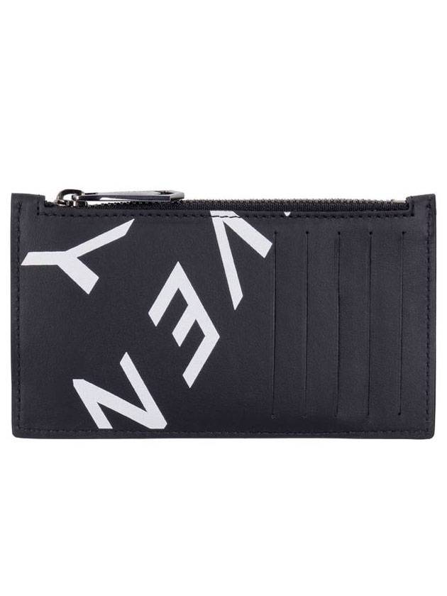 logo printed leather zipper card wallet - GIVENCHY - BALAAN.