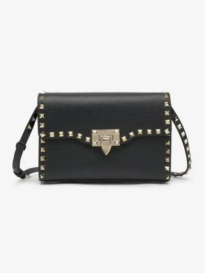 Women's Rockstud Small Shoulder Bag Black - VALENTINO - BALAAN 2