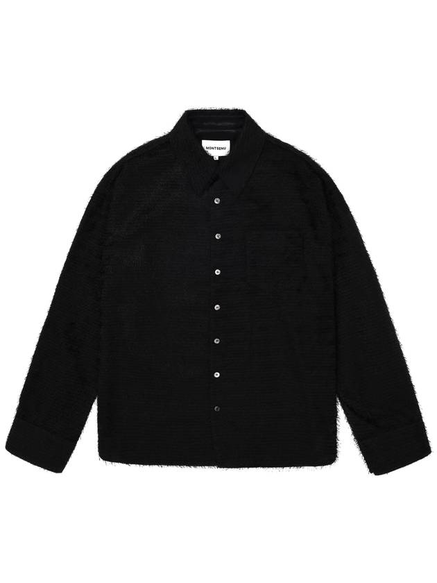 Hairy Texture Long Sleeve Shirt Black - MONTSENU - BALAAN 7