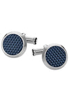 Meisterst?ck Steel Lacquered Cufflinks Blue - MONTBLANC - BALAAN.