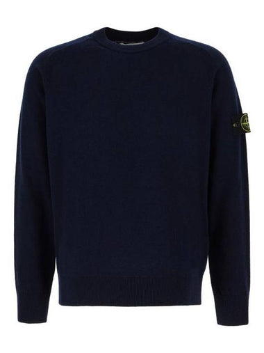 Pullover Wool Knit Top Navy - STONE ISLAND - BALAAN 1