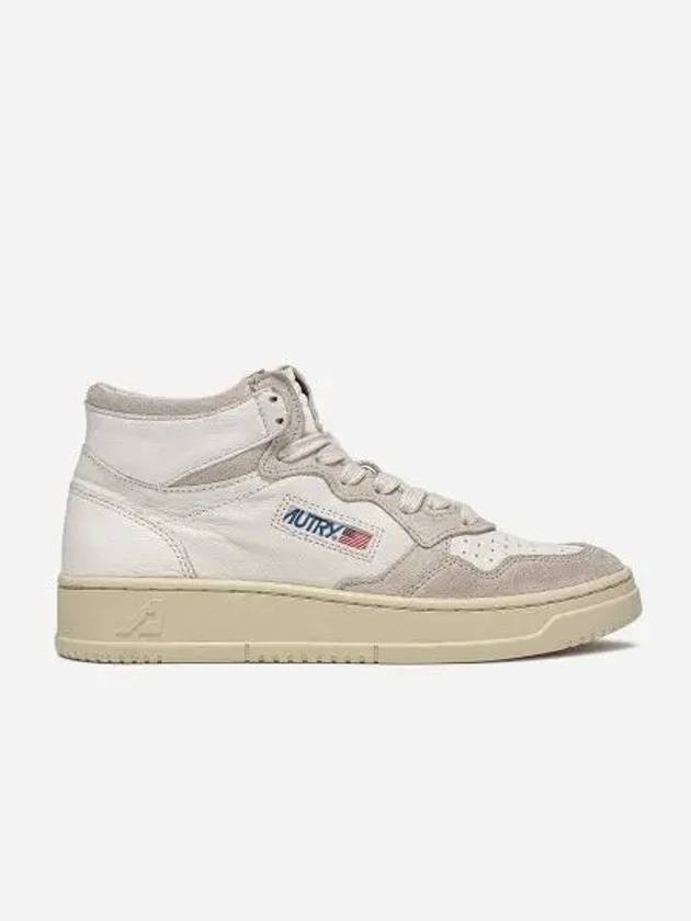 Medalist goatskin MID CUT sneakers Suede white - AUTRY - BALAAN 1