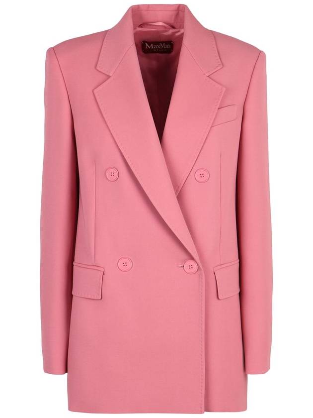 Max Mara Studio Lamella Double-Breasted Wool Blazer - MAX MARA - BALAAN 1