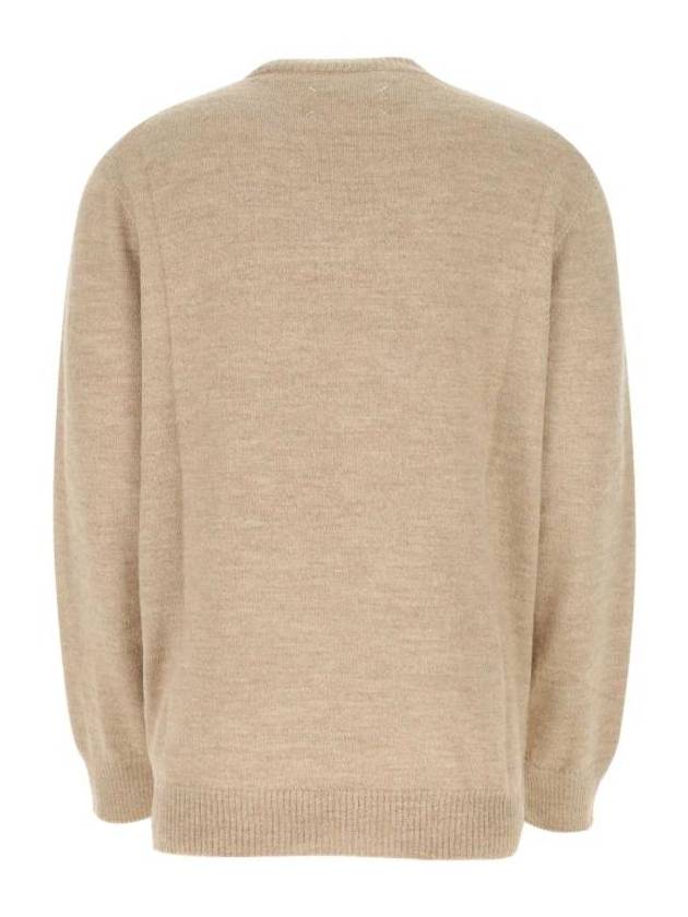 Signature Stitch Crew Neck Wool Alpaca Knit Top Beige - MAISON MARGIELA - BALAAN 3