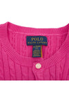 Kids Cable Cardigan 313543047058 PINK Adults can wear - POLO RALPH LAUREN - BALAAN 9