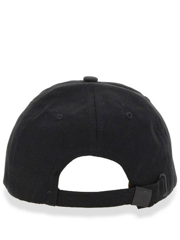 Men's Embroidered Logo Baseball Cotton Ball Cap Black - KENZO - BALAAN 7