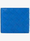 Intrecciato Bifold Half Wallet Blue - BOTTEGA VENETA - BALAAN 4