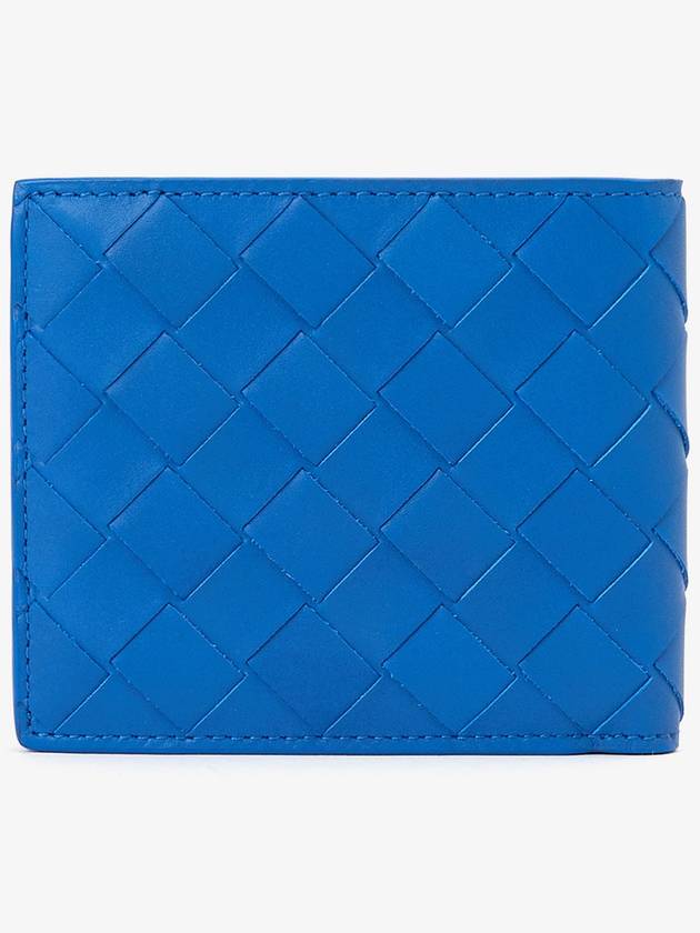 Intrecciato Bifold Half Wallet Blue - BOTTEGA VENETA - BALAAN 4